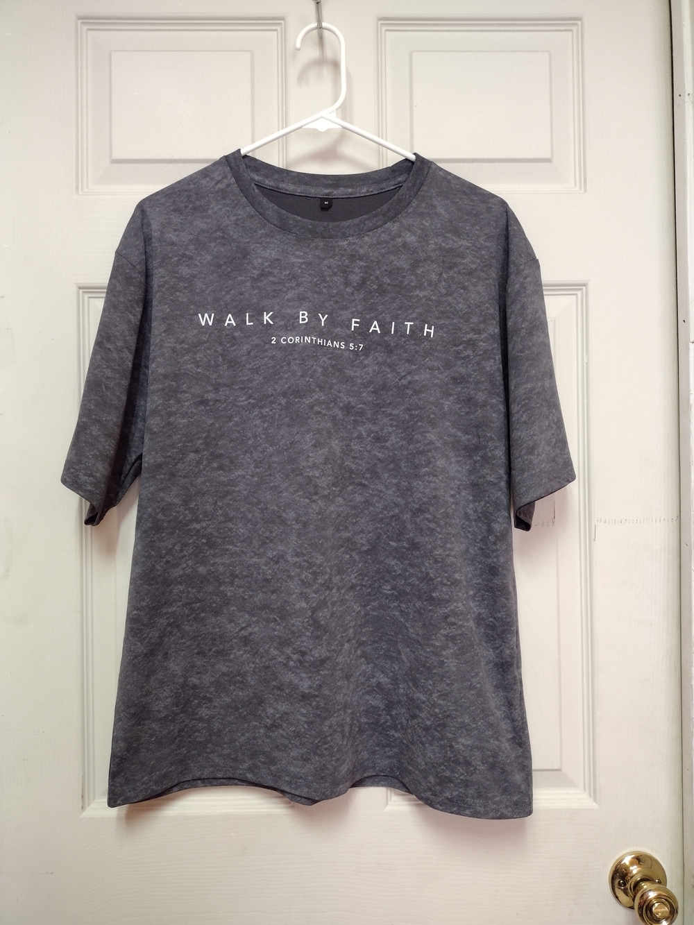 Walk By Faith Graphic Tee - Gray